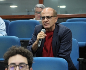 Apresentação dos resultados do Grupo de Trabalho sobre o Restaurante Universitário, com DAF, DPO e RU. 25/11/2025. Foto: Beto Monteiro/Ascom UnB